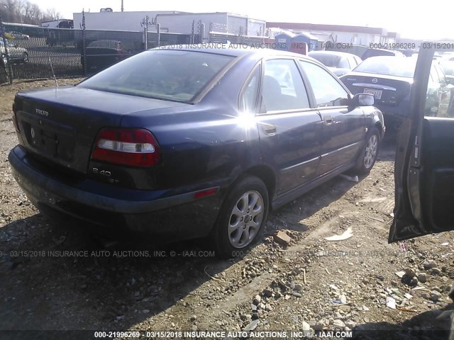 YV1VS29511F724783 - 2001 VOLVO S40 1.9T BLUE photo 4