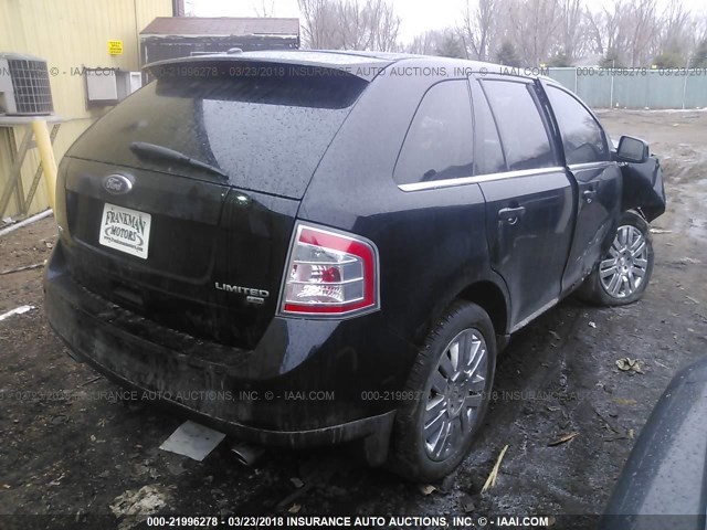 2FMDK49C18BB26096 - 2008 FORD EDGE LIMITED BLACK photo 4