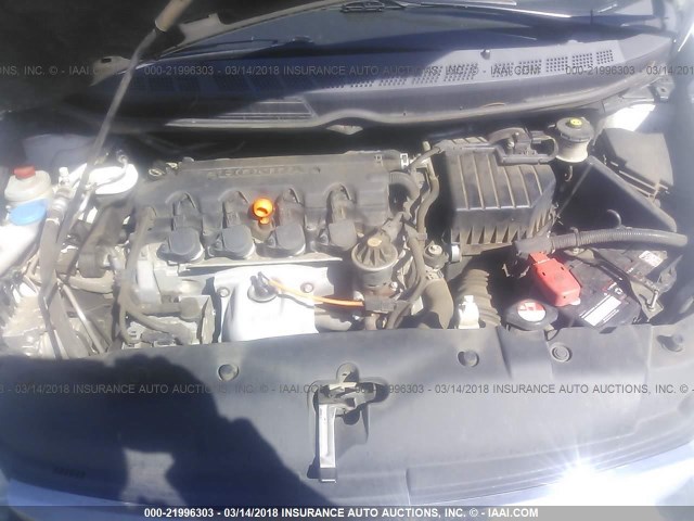 19XFA1F91AE013495 - 2010 HONDA CIVIC EXL WHITE photo 10