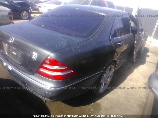 WDBNG75J41A200742 - 2001 MERCEDES-BENZ S 500 GRAY photo 4