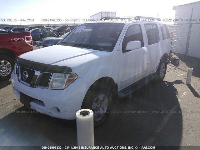 5N1AR18W47C612232 - 2007 NISSAN PATHFINDER LE/SE/XE WHITE photo 2