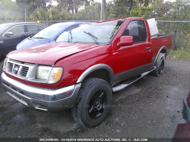 1N6ED26T9YC327785 - 2000 NISSAN FRONTIER KING CAB XE/KING CAB SE RED photo 2