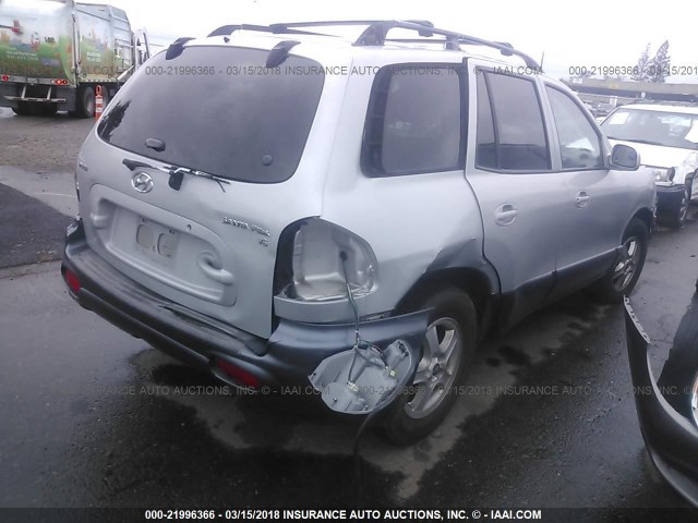 KM8SC13D22U273193 - 2002 HYUNDAI SANTA FE GLS/LX SILVER photo 4