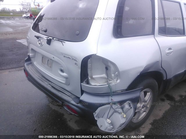 KM8SC13D22U273193 - 2002 HYUNDAI SANTA FE GLS/LX SILVER photo 6