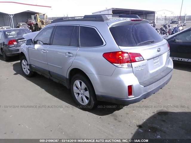 4S4BRBBC1C3295660 - 2012 SUBARU OUTBACK 2.5I PREMIUM SILVER photo 3