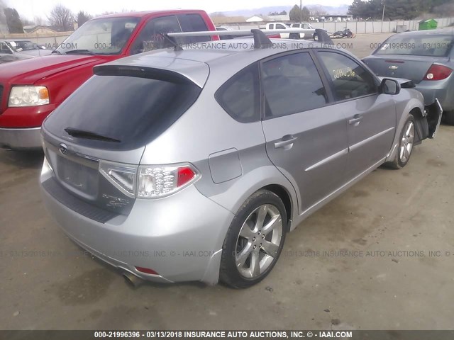 JF1GH63648H826931 - 2008 SUBARU IMPREZA OUTBACK SPORT SILVER photo 4