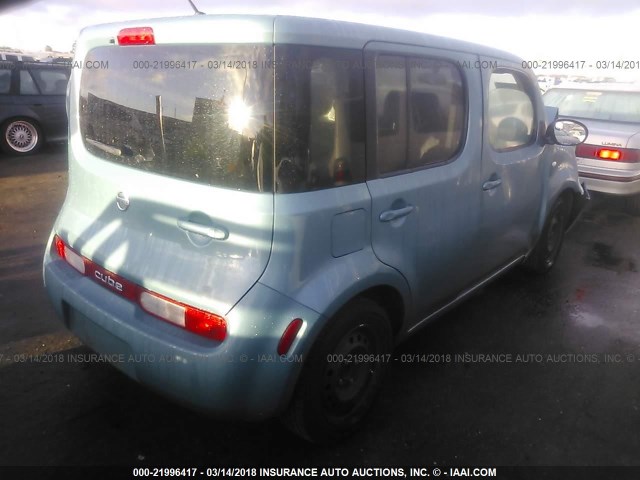 JN8AZ2KR3BT208929 - 2011 NISSAN CUBE S/SL/KROM TURQUOISE photo 4