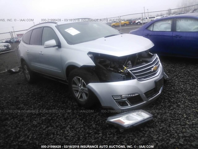 1GNKVGKD4FJ376651 - 2015 CHEVROLET TRAVERSE LT SILVER photo 1
