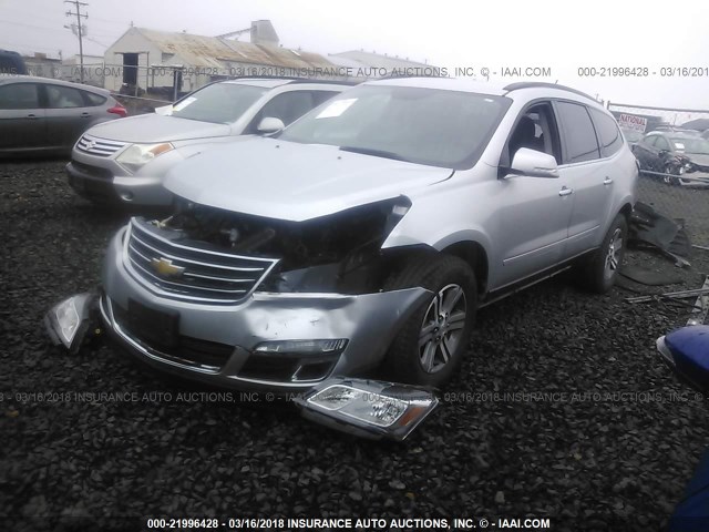 1GNKVGKD4FJ376651 - 2015 CHEVROLET TRAVERSE LT SILVER photo 2