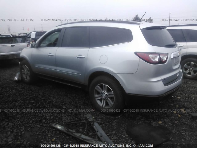 1GNKVGKD4FJ376651 - 2015 CHEVROLET TRAVERSE LT SILVER photo 3