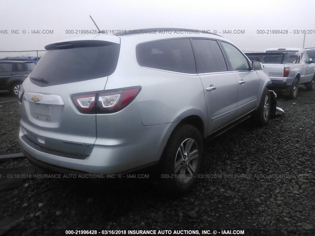 1GNKVGKD4FJ376651 - 2015 CHEVROLET TRAVERSE LT SILVER photo 4