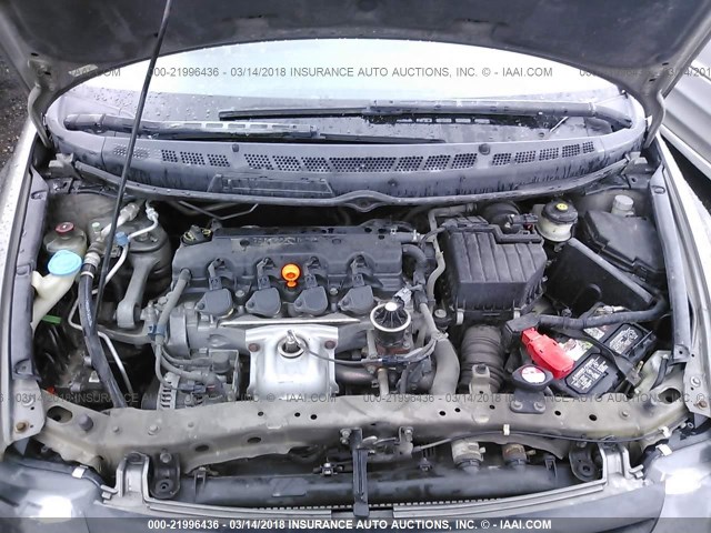 2HGFG11846H502905 - 2006 HONDA CIVIC EX GRAY photo 10