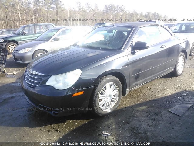 1C3LC45K18N572543 - 2008 CHRYSLER SEBRING BLACK photo 2