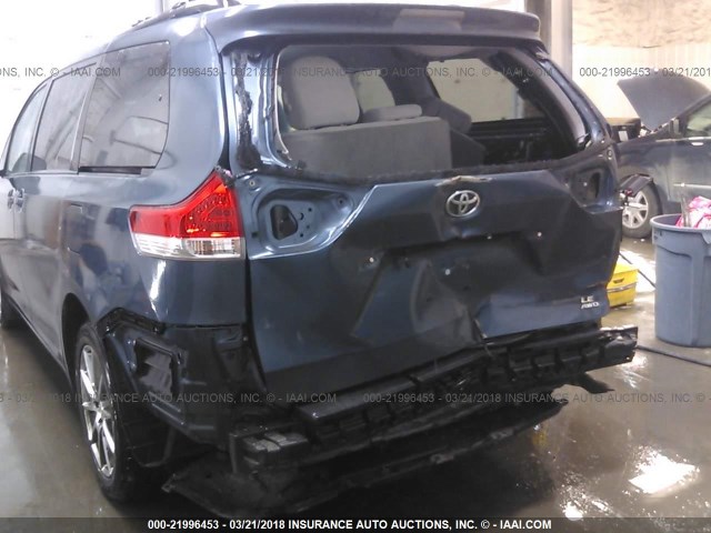 5TDJK3DC2DS067254 - 2013 TOYOTA SIENNA LE BLUE photo 6