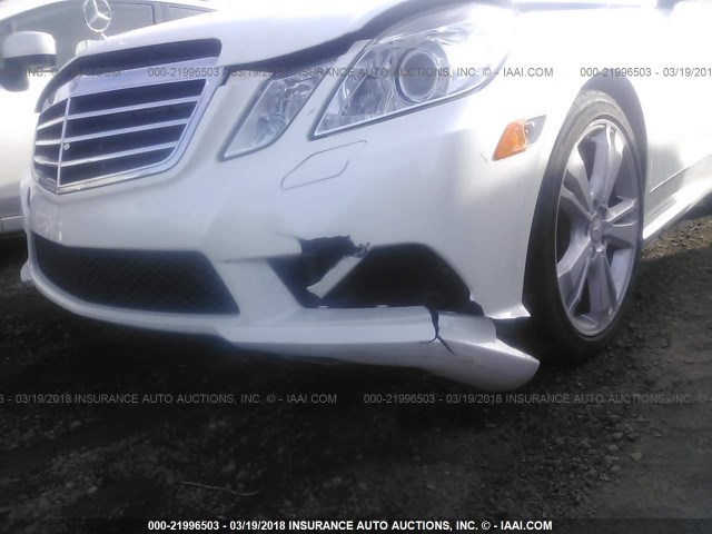 WDDHF8JB8DA724525 - 2013 MERCEDES-BENZ E 350 4MATIC WHITE photo 6