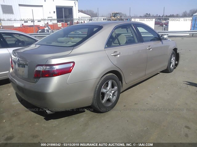 4T1BE46K47U588476 - 2007 TOYOTA CAMRY NEW GENERAT CE/LE/XLE/SE GOLD photo 4