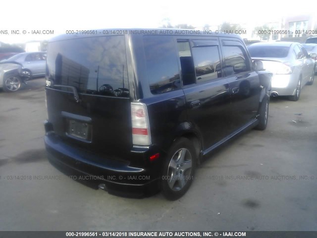 JTLKT334264043289 - 2006 TOYOTA SCION XB BLACK photo 4