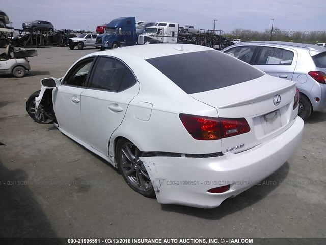 JTHBK262285074251 - 2008 LEXUS IS 250 WHITE photo 3