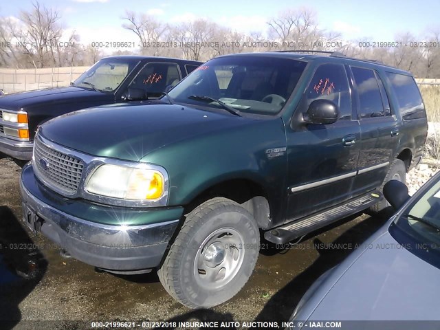 1FMRU166XYLA23174 - 2000 FORD EXPEDITION XLT 绿色 照片 2