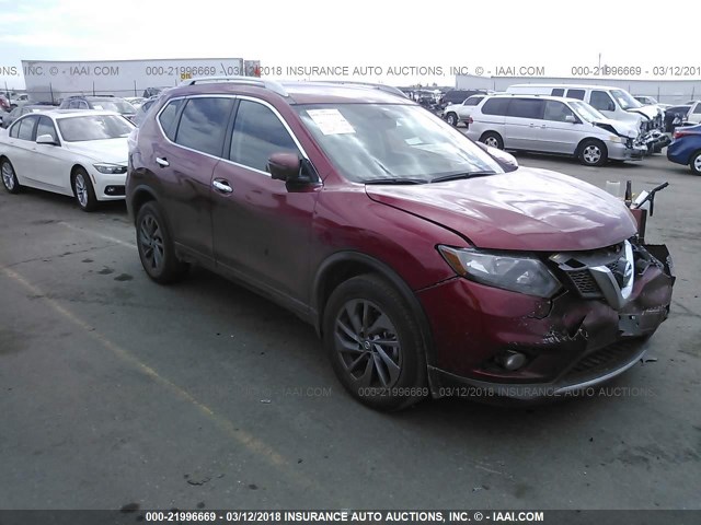 5N1AT2MV4GC762247 - 2016 NISSAN ROGUE S/SL/SV RED photo 1