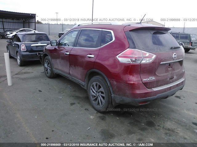 5N1AT2MV4GC762247 - 2016 NISSAN ROGUE S/SL/SV RED photo 3