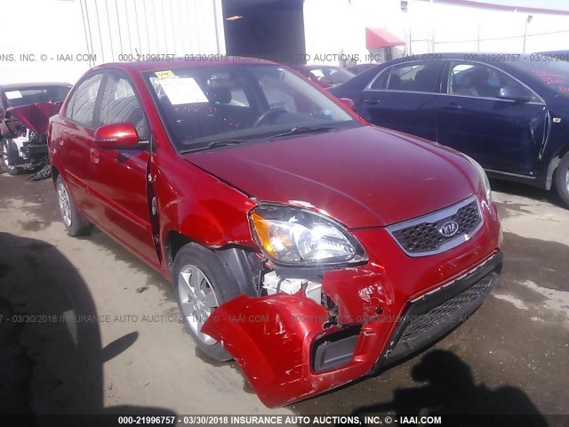 KNADH4A30A6603584 - 2010 KIA RIO LX/SX RED photo 1