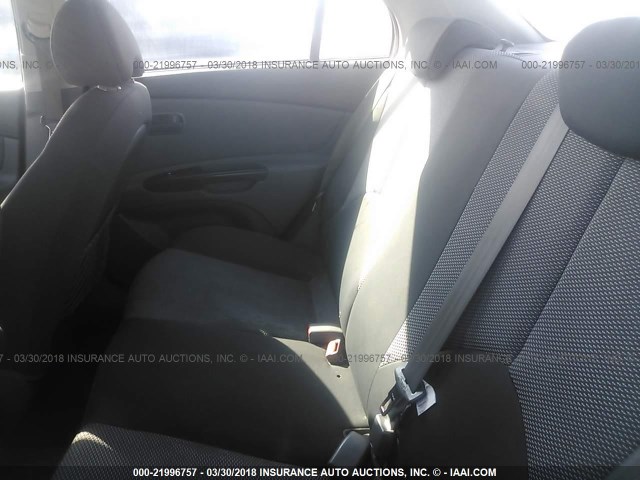 KNADH4A30A6603584 - 2010 KIA RIO LX/SX RED photo 8
