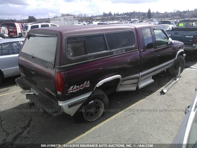 2GTFK29K5R1501231 - 1994 GMC SIERRA K2500 MAROON photo 4