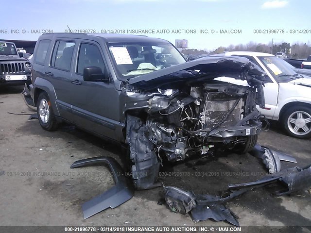 1C4PJMAK9CW183600 - 2012 JEEP LIBERTY SPORT 灰色 照片 1