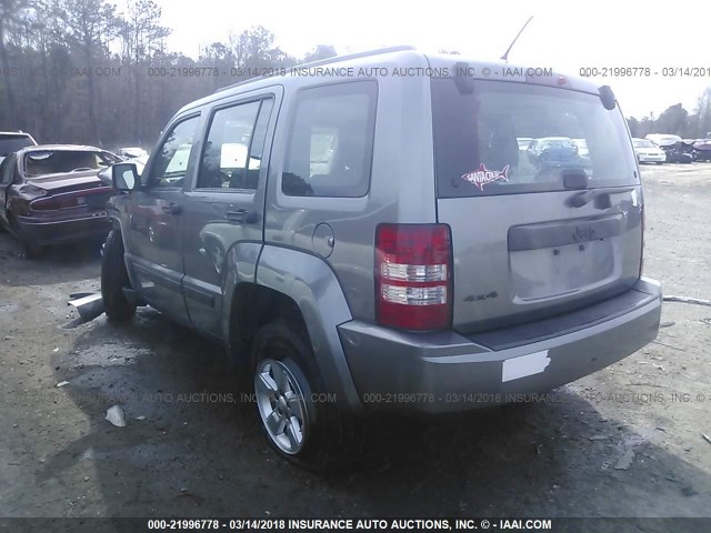 1C4PJMAK9CW183600 - 2012 JEEP LIBERTY SPORT GRAY photo 3