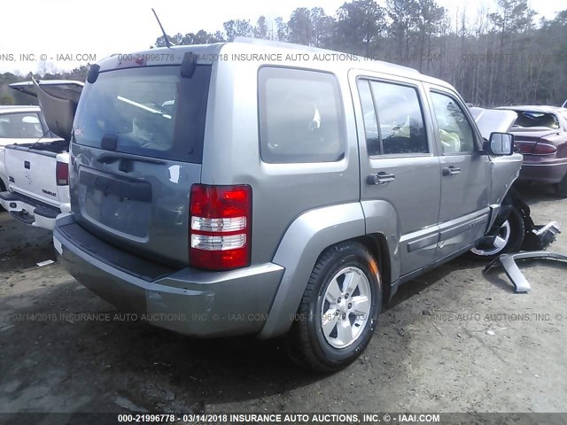 1C4PJMAK9CW183600 - 2012 JEEP LIBERTY SPORT GRAY photo 4