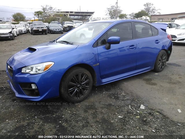 JF1VA1B61H9838688 - 2017 SUBARU WRX BLUE photo 2