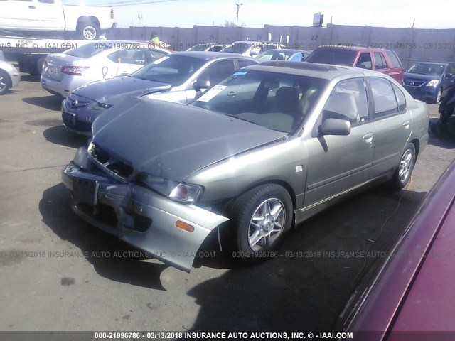 JNKCP11A62T512545 - 2002 INFINITI G20 GREEN photo 2