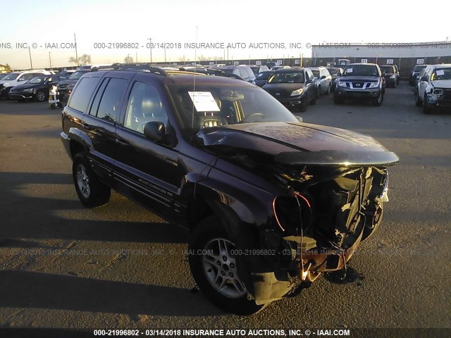 1J4GW68S0XC746313 - 1999 JEEP GRAND CHEROKEE LIMITED BURGUNDY photo 1