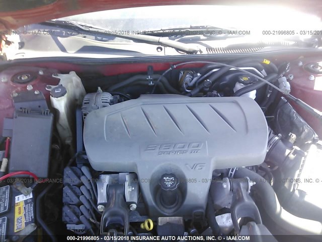 2G2WP552071196179 - 2007 PONTIAC GRAND PRIX RED photo 10