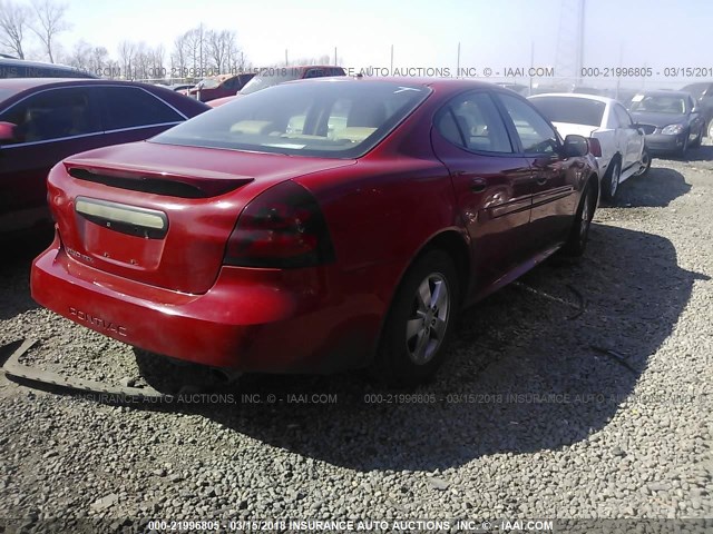 2G2WP552071196179 - 2007 PONTIAC GRAND PRIX RED photo 4