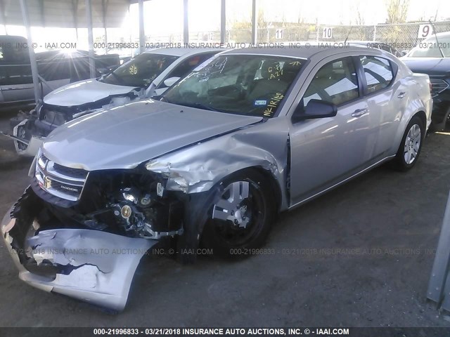 1B3BD4FB8BN541950 - 2011 DODGE AVENGER EXPRESS SILVER photo 2