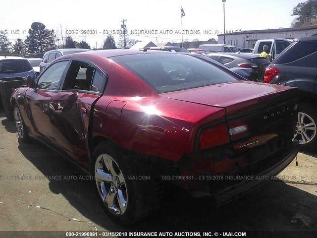 2C3CDXHG8CH128664 - 2012 DODGE CHARGER SXT RED photo 3