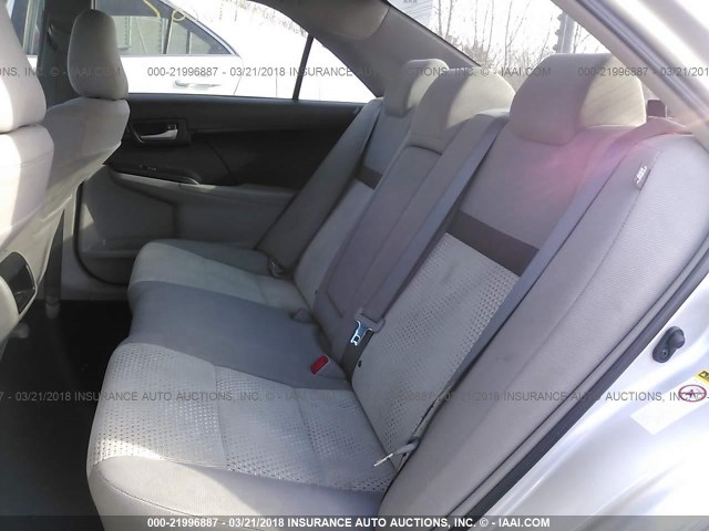 4T4BF1FK8DR318213 - 2013 TOYOTA CAMRY L/SE/LE/XLE SILVER photo 8