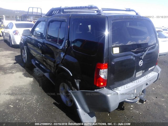 5N1ED28Y32C505592 - 2002 NISSAN XTERRA XE/SE BLACK photo 3