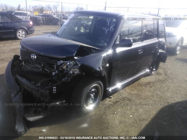 JTLKT334764042607 - 2006 TOYOTA SCION XB BLACK photo 2