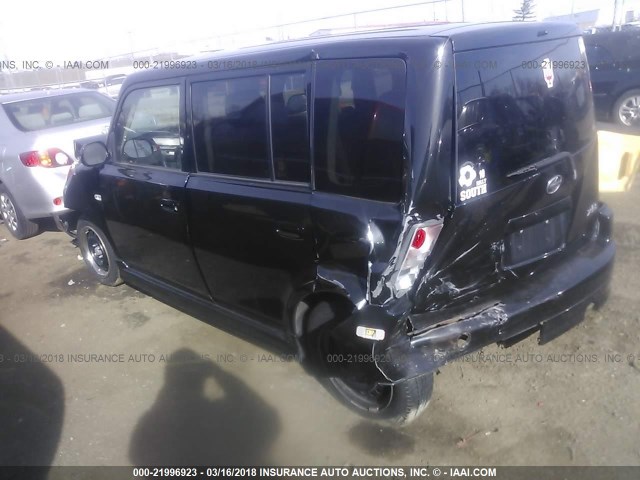JTLKT334764042607 - 2006 TOYOTA SCION XB BLACK photo 3