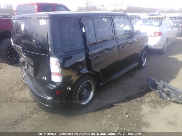 JTLKT334764042607 - 2006 TOYOTA SCION XB BLACK photo 4
