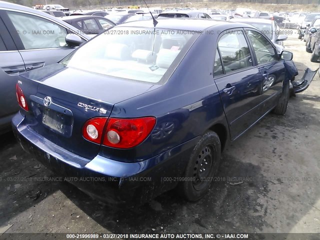 2T1BR30E05C324266 - 2005 TOYOTA COROLLA CE/LE/S BLUE photo 4