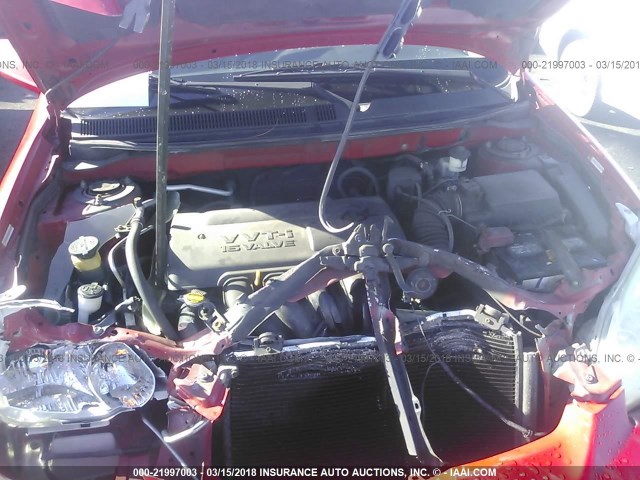 2T1KR32E04C240329 - 2004 TOYOTA COROLLA MATRIX XR RED photo 10