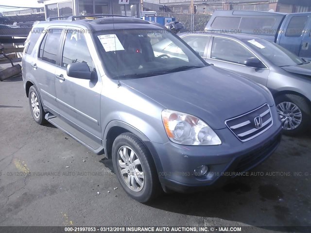 JHLRD78955C037531 - 2005 HONDA CR-V SE/EX GRAY photo 1