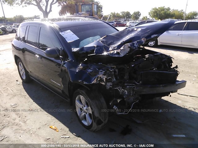 1C4NJCBAXCD515370 - 2012 JEEP COMPASS SPORT BLACK photo 1