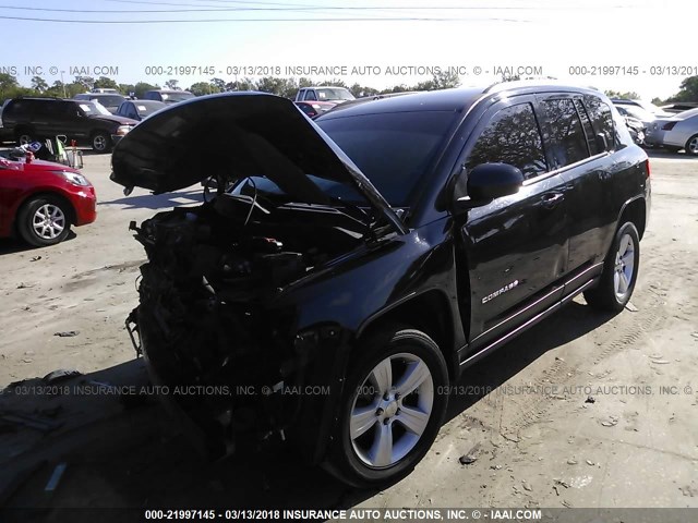 1C4NJCBAXCD515370 - 2012 JEEP COMPASS SPORT BLACK photo 2