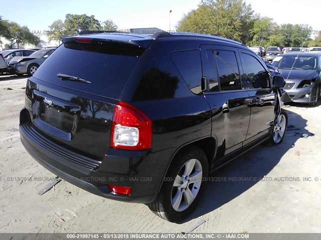 1C4NJCBAXCD515370 - 2012 JEEP COMPASS SPORT BLACK photo 4