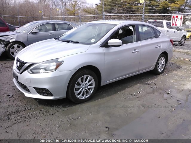 3N1AB7AP7HY260788 - 2017 NISSAN SENTRA S/SV/SR/SL SILVER photo 2